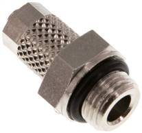 raccord fileté droit G 1/8"-4,3x3 mm, Laiton nickelé