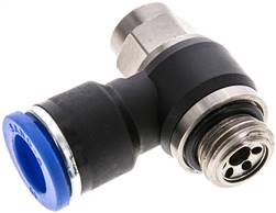 régulateur de débit unidirectionnel coudé G 1/4"-10 mm, contrôle d'air d'évacuation