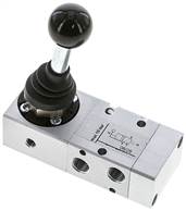 vanne 3/2 voies à levier basculant, Rappel par ressort, G 1/8"