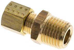 raccord fileté à compression droit R 1/4"-5 (M10x1) mm, en laiton