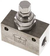 Clapet antiretour d’étranglement, G 1/4", acier inoxydable (Eco)