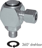 raccord à visser tournant coudé avec filetage de montage HP G 1-1/4"-30 S (M42x2)