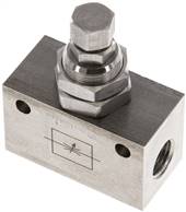 Clapet d’étranglement, G 1/4", acier inoxydable (Eco)