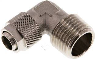 raccord fileté coudé R 1/2"-12x10 mm, Laiton nickelé