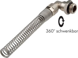 raccord tournant coudé G 1/4"-8x6 mm, avec protection anti-croquage
