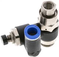 régulateur de débit unidirectionnel G 1/2"-12mm, clapet anti-retour déverrouillable