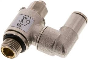 régulateur de débit unidirectionnel G 1/8"-4mm, régulation de l'air (standard)