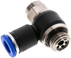 régulateur de débit unidirectionnel coudé G 1/4"-8 mm, contrôle d'air d'évacuation