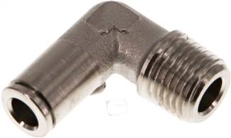 Raccord enfichable coudé, fixe R 1/4"-6mm, IQS-MSV (standard)