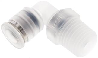Raccord enfichable coudé R 1/4"-6mm, IQS-PP