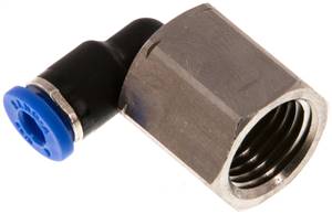 raccord enfichable coudé, fil. femelle G 1/4"-4 mm, IQS standard