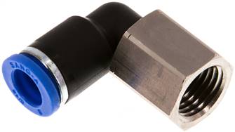 raccord enfichable coudé, fil. femelle G 1/4"-8 mm, IQS standard