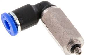 raccord enfichable coudé, M 3-4 mm de long, IQS standard