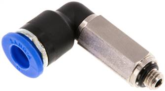raccord enfichable coudé, M 5-6 mm de long, IQS standard