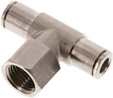Raccord enfichable en T, femelle G 1/4"-6mm, IQS-MSV (Standard)