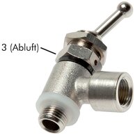 Vanne à levier basculant 2/2 voies, G 1/4"-G 1/4"