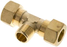 raccord fileté à compression en T R 1/2"-18 (M24x1,5) mm, en laiton