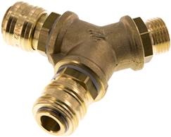 double raccord d'aiguillage d'air avec coupleurs, G 1/2"