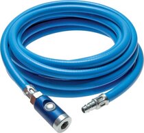 Flexible d'air comprimé 6,3 (1/4")x11mm (5m) Version de sécurité: avec bouton-pression-couplage de