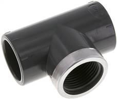 pièces en T filetée à coller, PVC-U, 32 mmxRp 1" fil. femelle32 mm