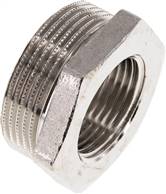 embout de réduction G 1-1/2"(fil. mâle)-G 1"(fil. femelle), Laiton nickelé