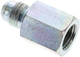 embout de réduction UNF 1/2"-20(JIC-fil. mâle)-G 1/4"(fil. femelle), Acier galvanisé
