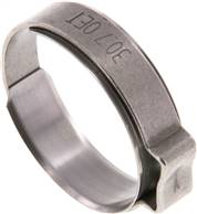 collier à tuyaux à 1 oreille 26,5 à 30 mm, acier inoxydable