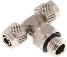 raccord tournant en T G 1/4"-8x6 mm, Laiton nickelé