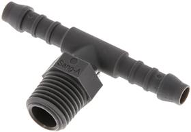 raccord cannelé fileté en T R 1/4"-6 (1/4") mm, PA 6