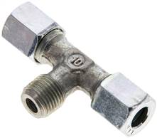 raccord fileté à bague coupante en T R 1/8"-6 LL (M10x1), Acier galvanisé