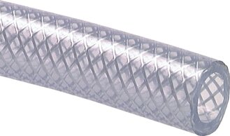 tuyau tressé PVC 32,4 (1-1/4")x42 mm, transparent, marchandise au mètre (à partir d’un rouleau de 25