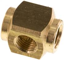 distributeur en croix, 4x G 1/4", laiton