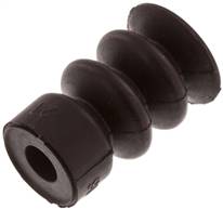 ventouse, 2,5 foies, Ø 14x10 mm, NBR (60A), noir