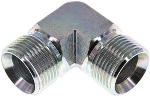 coude 90 °, cône 60 ° G 1"-G 1" (filetage mâle), Acier galvanisé