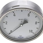 manomètre horizontal (CrNi/Ms),160 mm, 0 à 10 bar