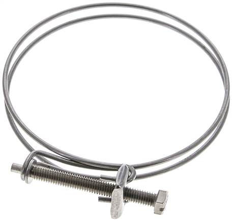 collier de serrage en fil de fer pour tuyaux flexibles 94 à 100 mm, 1.4301