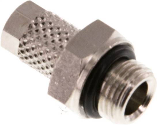 Raccord fileté droit G 1/8"-4,3 a 5x3 mm, Laiton nickelé