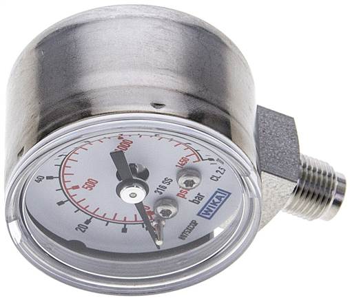 Manomètre ES vertical, 40mm, 0 à 100 bar, G 1/8"