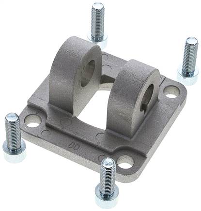 Fixation oscillante en U ISO 15552 80 a 100 mm, Aluminium