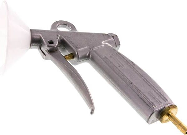 Pistolet de soufflage avec buse courte Ø 1,5 et écran de protection, Embout de tuyau 6 (1/4")mm