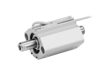 Vérin compact SMC série CDQ2W-Z, double effet, tige traversante