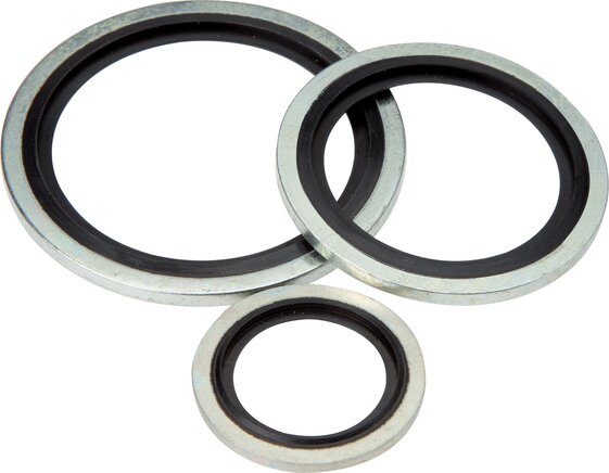 Bague d'étanchéité hydraulique avec insert NBR, pour le filetage M 10