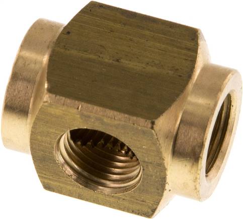 Distributeur en croix, 3x G 1/8 a 1/4", laiton