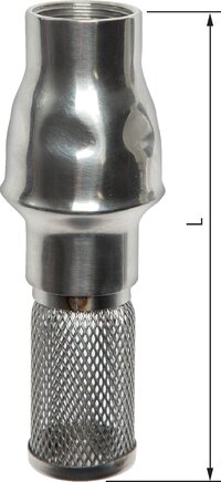 clapet de pied (léger) G 1", en inox