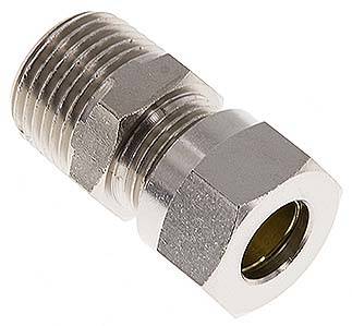 Raccord fileté à bague coupante, droit 10 a 12 L (M16 a 18x1