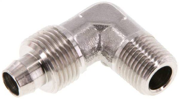 Partie filetée coudée R 1/8 a 1/4"-8x6 mm, 1.4404 sans écrou