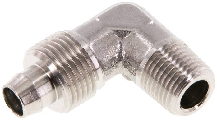 Partie filetée coudée R 1/8 à 1/4"-8x6 mm, 1.4404 sans écrou