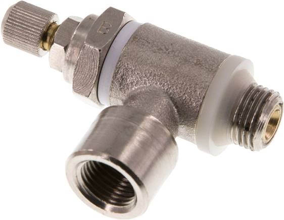 Régulateur de débit unidirectionnel G 1/8 a 1/4", Contrôle d