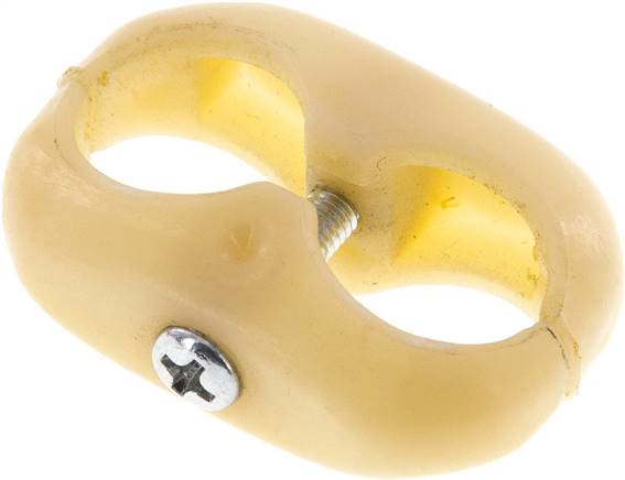 Double collier de serrage pour tuyaux flexibles de gaz / oxy