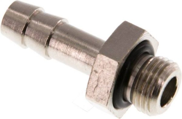 Raccord cannelé fileté avec joint torique G 1/8 a 1/4"-6 (1/